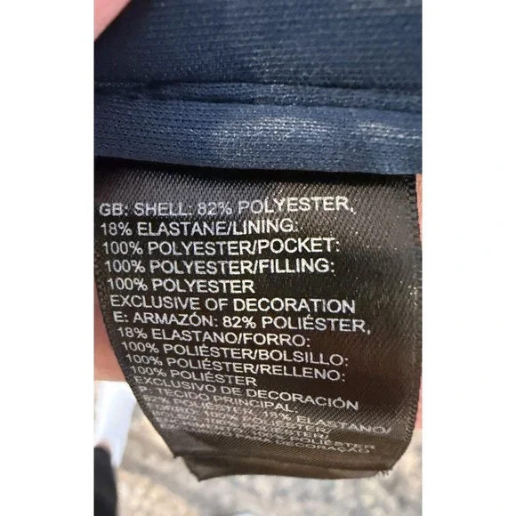 The North Face 1/4 Button Pullover Mens XL Blue Long Sleeve Mock Neck TNF - Picture 7 of 8